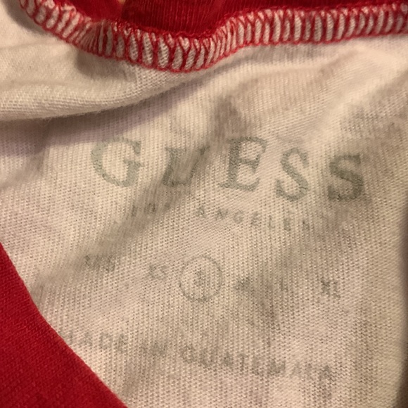 guess t-shirt white and red - Picture 2 of 2